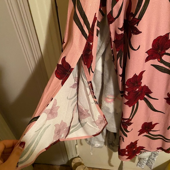 NWT JustFab Pink Floral Dress - Picture 7 of 7